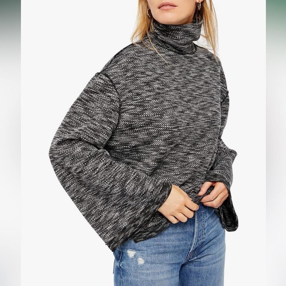 Free People Sunny Days Turtleneck Sweater.